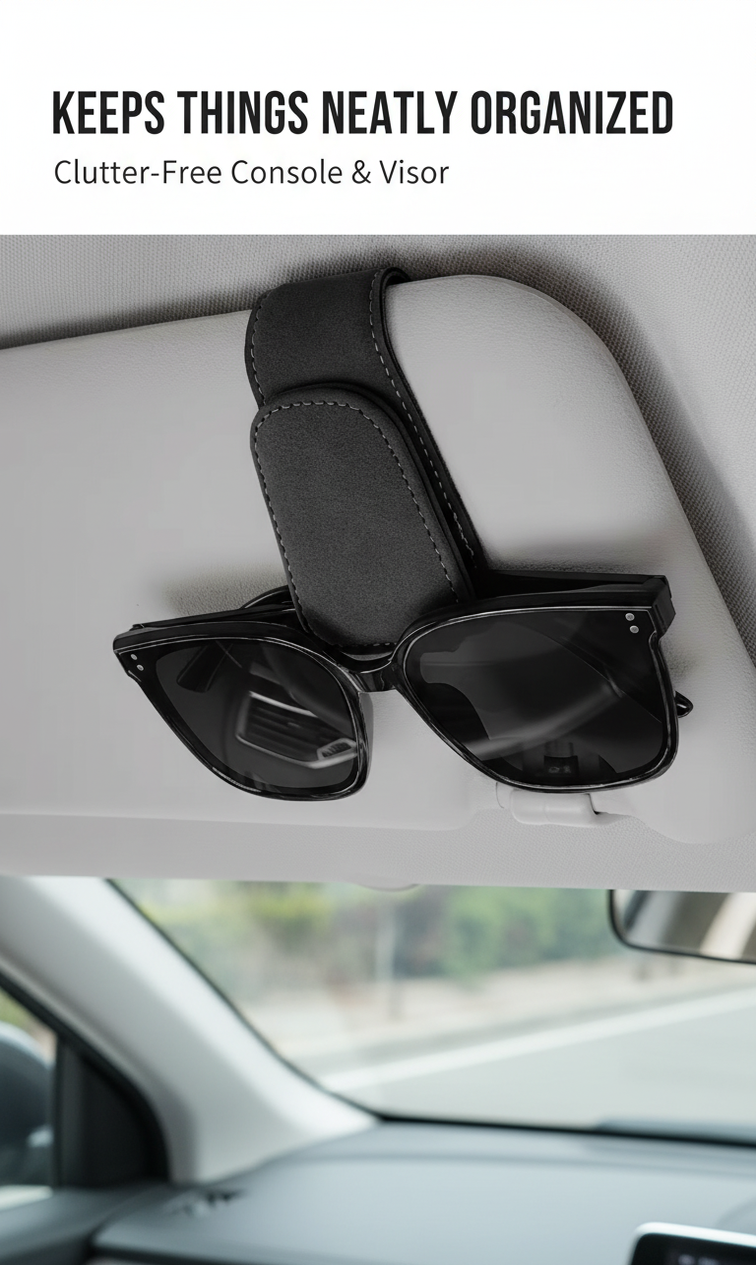 Suede magnetic eyeglass clip