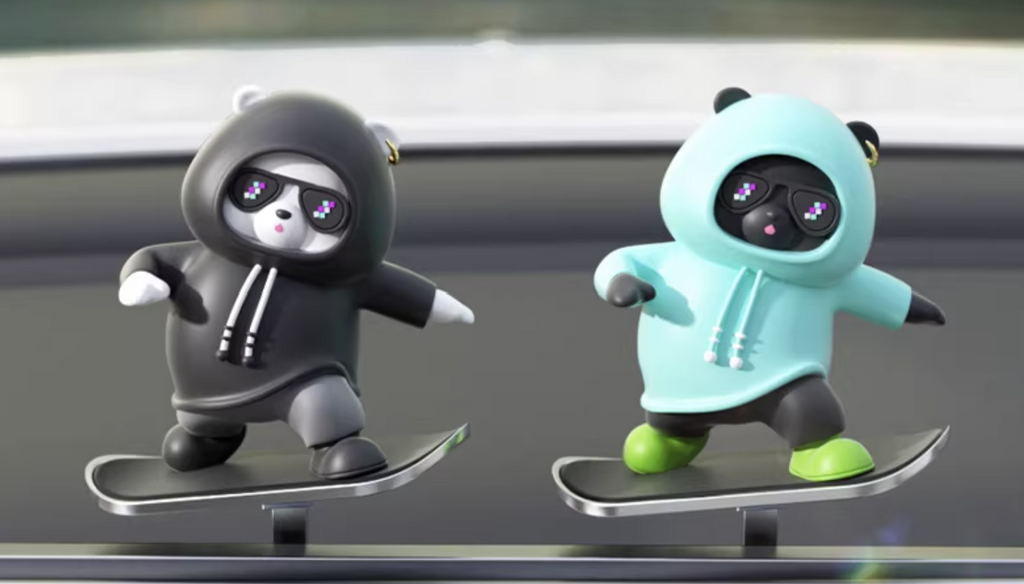 Skatingboard Bear dashboard decorations
