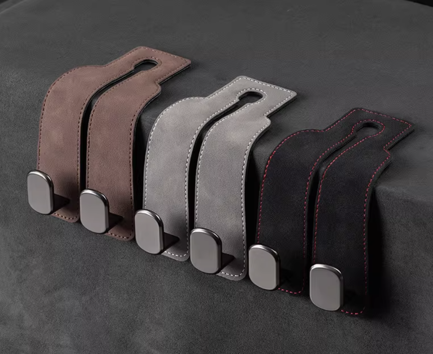 Suede Leather Car Hook