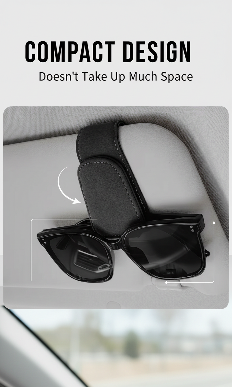 Suede magnetic eyeglass clip