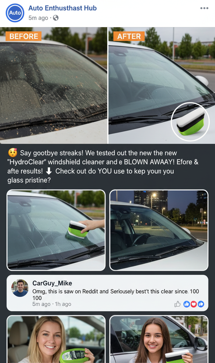Car glass oil film cleaner