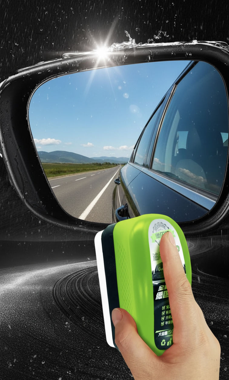 Car glass oil film cleaner