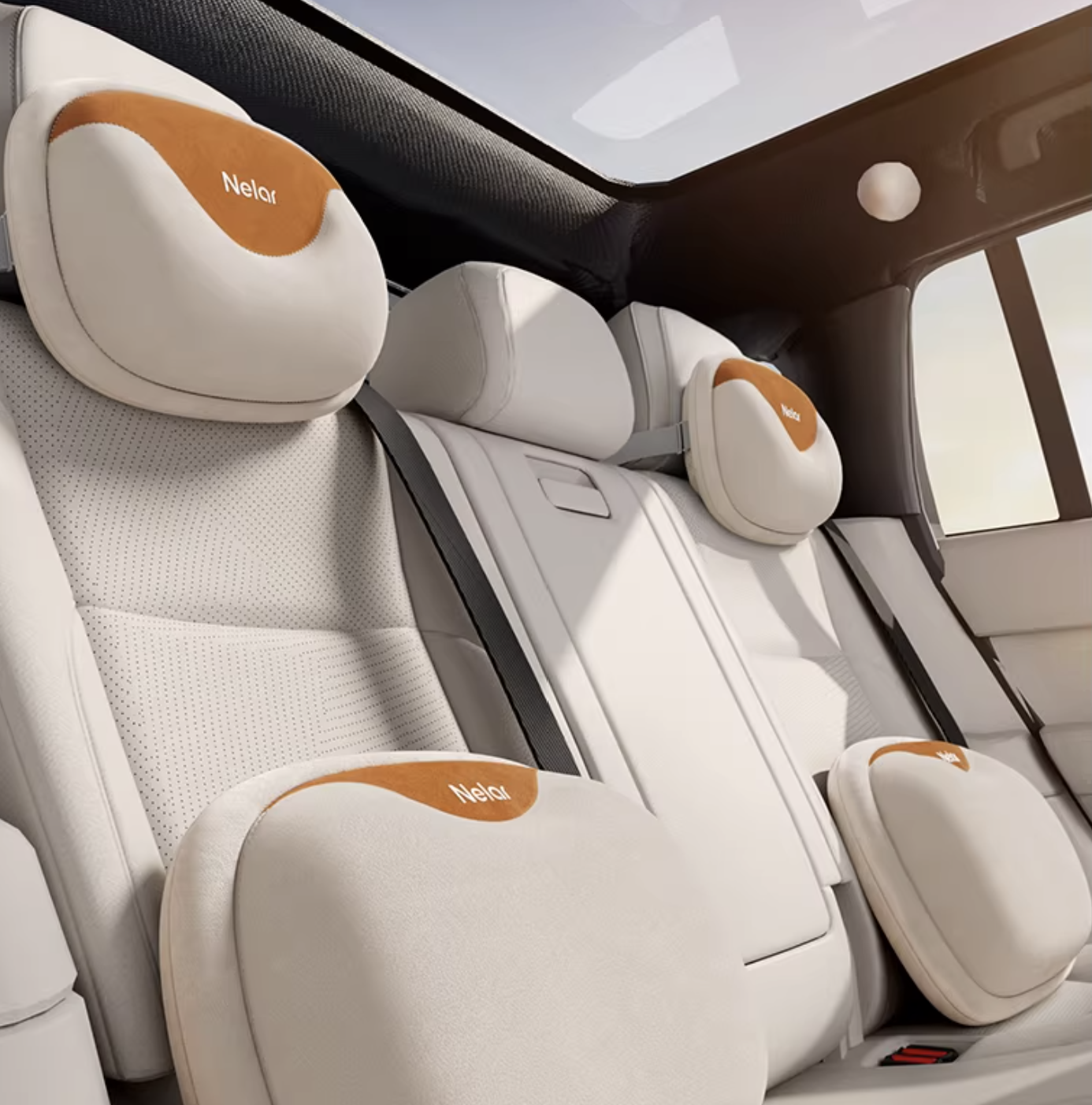 Nelar automotive headrest—Maybach-grade comfort